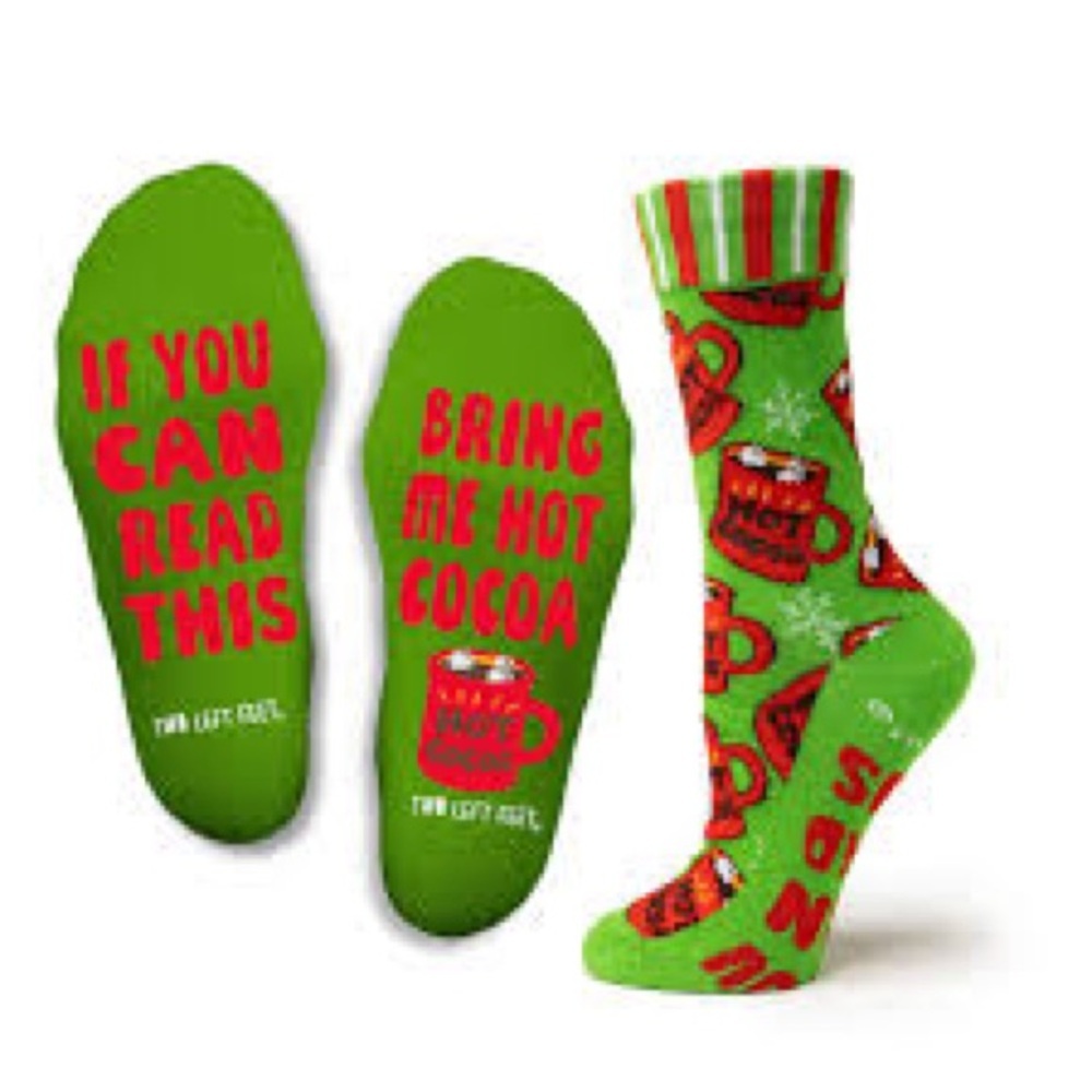 TWO LEFT FEET Bring Me Hot Coco Socks | Big Feet